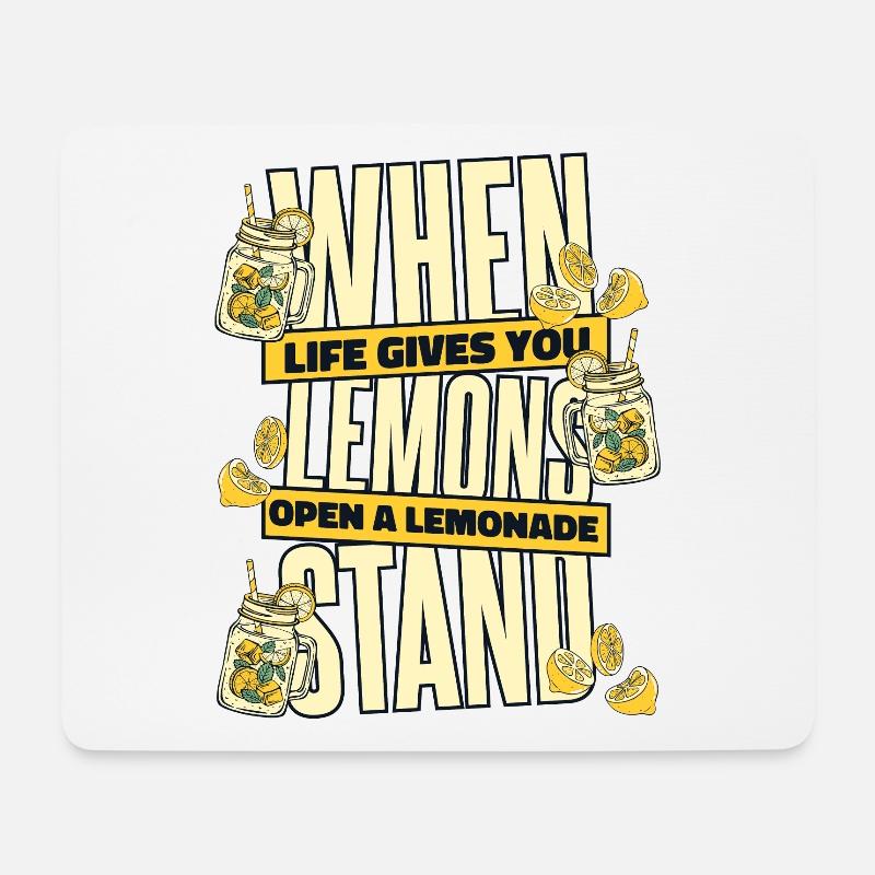 When Life Gives You Lemons Open Lemonade Stand - Mousepad (Querformat) - Weiß