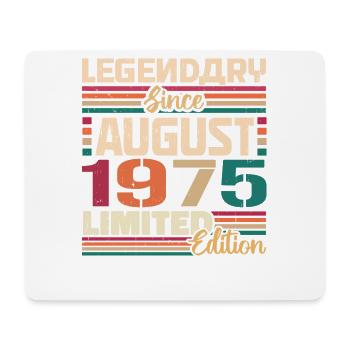 1975 August Geburtstag Legende August 1975 - Mousepad (Querformat) - Weiß - Vorne