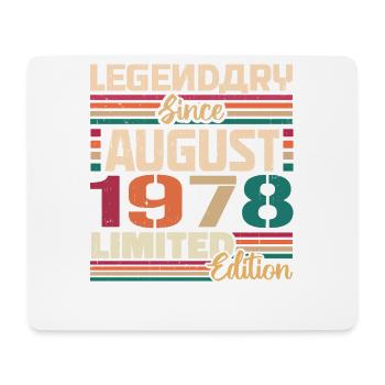 1978 Août Légende de l’anniversaire Août 1978 - Tapis de souris (format paysage) - blanc - Devant