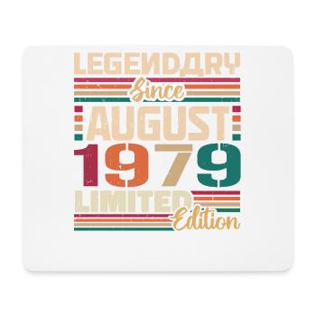 1979 August Geburtstag Legende August 1979 - Mousepad (Querformat) - Weiß - Vorne