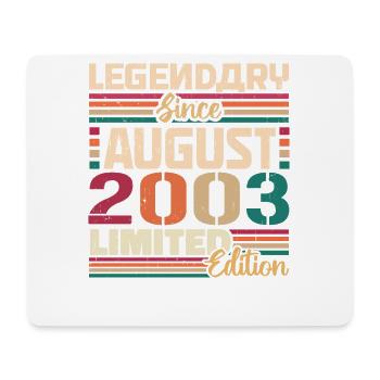 2003 Août Légende de l’anniversaire Août 2003 - Tapis de souris (format paysage) - blanc - Devant