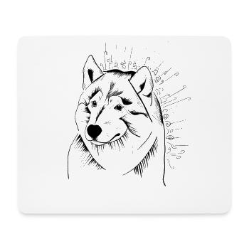 Vierbeiner Wauwau Rüde Hundebesitzer Wolfshund - Mousepad (Querformat) - Weiß - Vorne