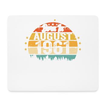 August 1961 Geburtstag Geschenkideen 1961 August - Mousepad (Querformat) - Weiß - Vorne