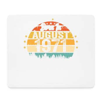 August 1971 Birthday Gift Ideas 1971 August - Mouse Pad (horizontal) - white - Front