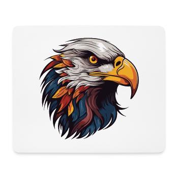 Adler Portrait - Mousepad (Querformat) - Weiß - Vorne