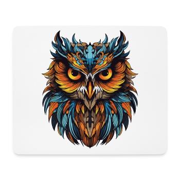 Owl Portrait - Mouse Pad (horizontal) - white - Front
