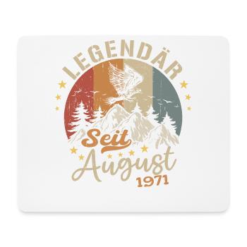 Legendär seit August 1971 Geburtstag Geschenk - Mousepad (Querformat) - Weiß - Vorne
