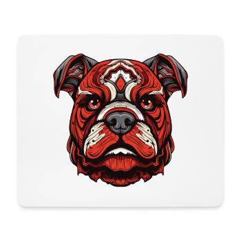 Portrait de chien bouledogue - Tapis de souris (format paysage) - blanc - Devant