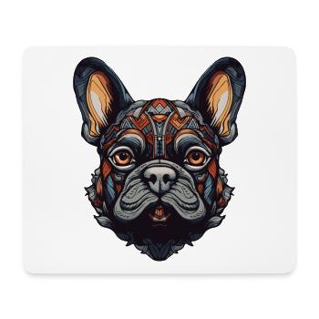 French Bulldog Dog Portrait - Mouse Pad (horizontal) - white - Front