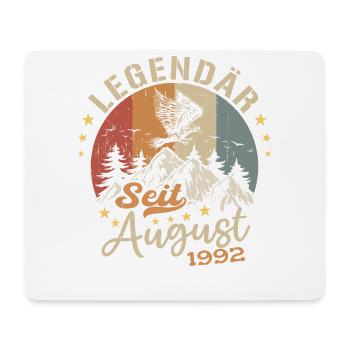 Legendär seit August 1992 Geburtstag Geschenk - Mousepad (Querformat) - Weiß - Vorne
