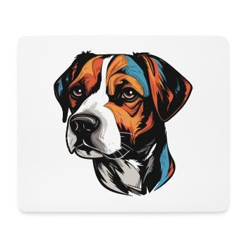 Jack Russel Terrier Hund Portrait - Mousepad (Querformat) - Weiß - Vorne