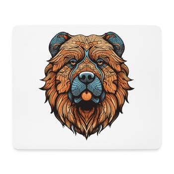 Chow Chow Hund Portrait - Mousepad (Querformat) - Weiß - Vorne