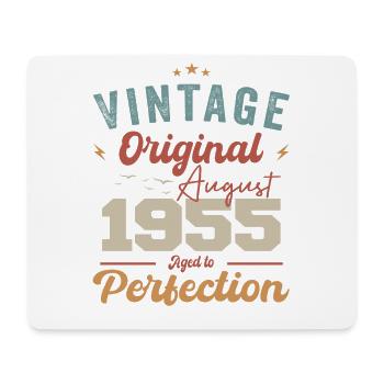 August 1955 Vintage Jahrgang Geburtstag Retro - Mousepad (Querformat) - Weiß - Vorne