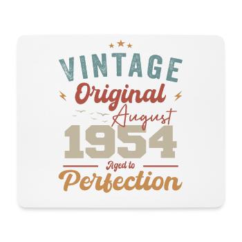 August 1954 Vintage Jahrgang Geburtstag Retro - Mousepad (Querformat) - Weiß - Vorne