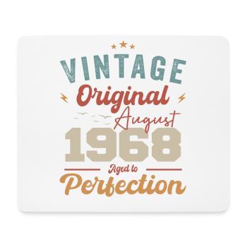 August 1968 Vintage Vintage Birthday Retro - Mouse Pad (horizontal) - white - Front