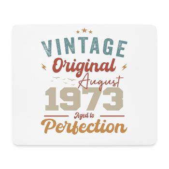 August 1973 Vintage Vintage Birthday Retro - Mouse Pad (horizontal) - white - Front