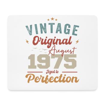 August 1975 Vintage Jahrgang Geburtstag Retro - Mousepad (Querformat) - Weiß - Vorne