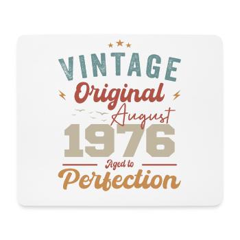 August 1976 Vintage Jahrgang Geburtstag Retro - Mousepad (Querformat) - Weiß - Vorne