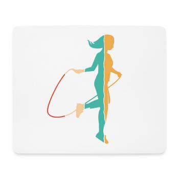 Vitesse de saut rétro saut saut professionnel - Tapis de souris (format paysage) - blanc - Devant