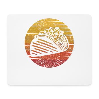 Retro Al Pastor Gewürz Hartschalen-Taco-Liebhaber - Mousepad (Querformat) - Weiß - Vorne