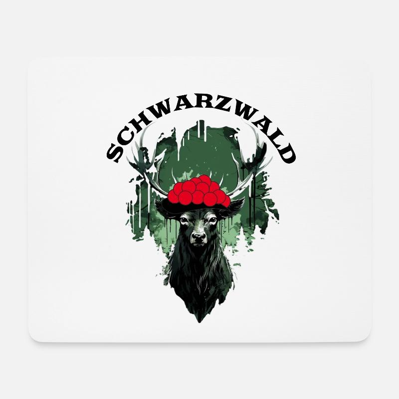 Schönheit des Schwarzwalds mit Heimatdesign - Mousepad (Querformat) - Weiß