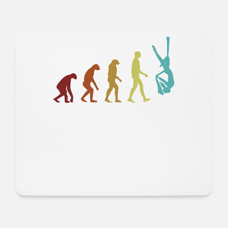 Aerial Silk Evolution Gymnastik Aerial Yoga - Mousepad (Querformat) - Weiß