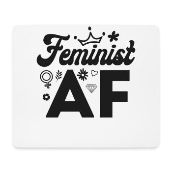 Feminist Feminist Af - Mouse Pad (horizontal) - white - Front
