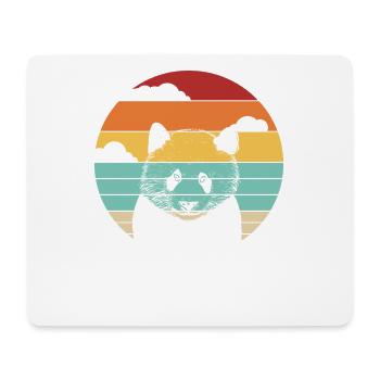 Retro Panda Bear Ailuropoda Melanoleuca Friend - Mouse Pad (horizontal) - white - Front