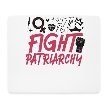 Feminist Fight Patriarchy - Mousepad (Querformat) - Weiß - Vorne