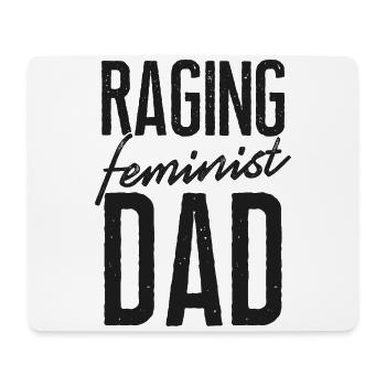 Feminist Raging Feminist Dad - Mousepad (Querformat) - Weiß - Vorne