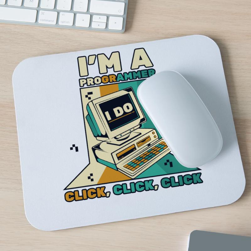 Je suis un programmeur Click Software Engineer Coder Tapis de souris (format paysage)