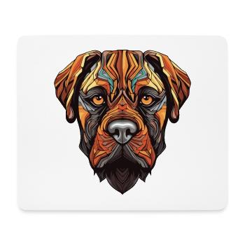 Portrait de chien Mastiff - Tapis de souris (format paysage) - blanc - Devant