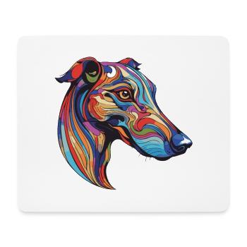 Greyhound Dog Portrait - Mouse Pad (horizontal) - white - Front