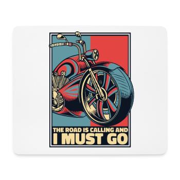 Road Is Calling And I Must Go Trikebike - Mouse Pad (horizontal) - white - Front