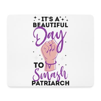 Feminist It's A Beautiful Day To - Mousepad (Querformat) - Weiß - Vorne
