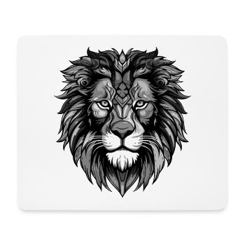 Lion Portrait - Mouse Pad (horizontal) - white - Front
