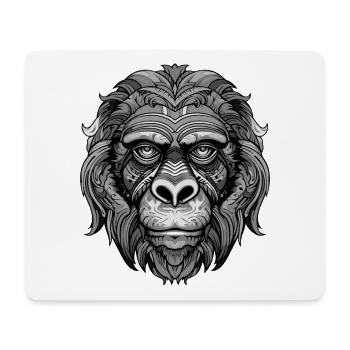 Gorilla Portrait - Mouse Pad (horizontal) - white - Front