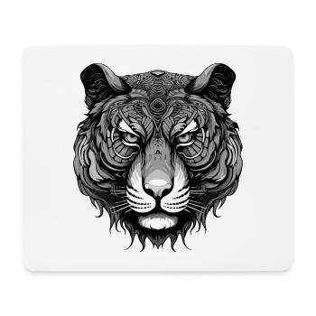 Portrait de tigre - Tapis de souris (format paysage) - blanc - Devant