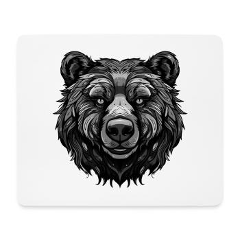 Bär Portrait - Mousepad (Querformat) - Weiß - Vorne