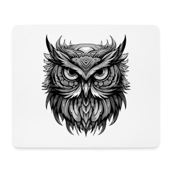 Owl Portrait - Mouse Pad (horizontal) - white - Front