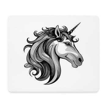 Portrait de licorne - Tapis de souris (format paysage) - blanc - Devant