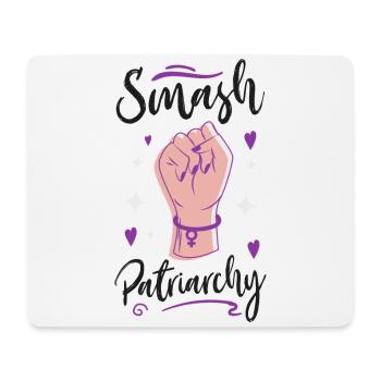 Feminist Smash Patriarchy - Mousepad (Querformat) - Weiß - Vorne