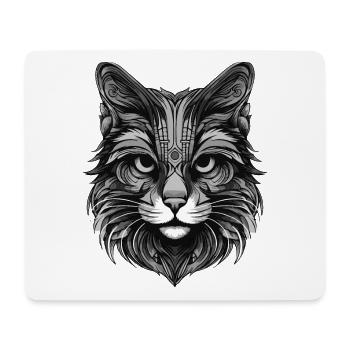 Portrait de chat - Tapis de souris (format paysage) - blanc - Devant