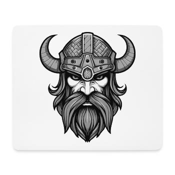 Viking Warrior Valhalla Head - Mouse Pad (horizontal) - white - Front