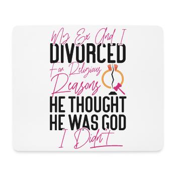 Bonne fête de divorce Mon ex et moi - Tapis de souris (format paysage) - blanc - Devant