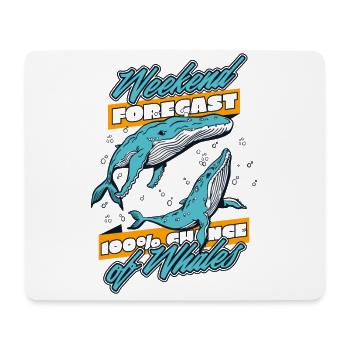100% Chance Of Whales Blue Beluga Cetacea Whale - Mouse Pad (horizontal) - white - Front