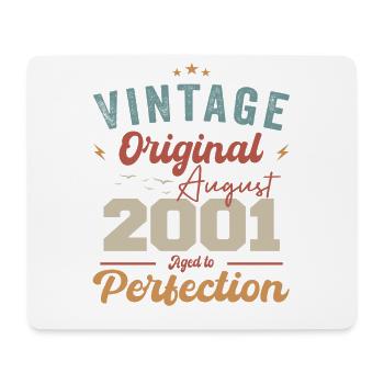 August 2001 Vintage Vintage Birthday Retro - Mouse Pad (horizontal) - white - Front