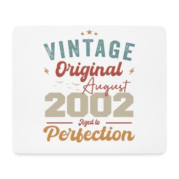August 2002 Vintage Jahrgang Geburtstag Retro - Mousepad (Querformat) - Weiß - Vorne