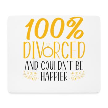 Happy Divorce Party 100% Divorced - Mouse Pad (horizontal) - white - Front