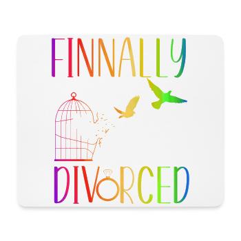 Happy Divorce Party Finally - Mousepad (Querformat) - Weiß - Vorne